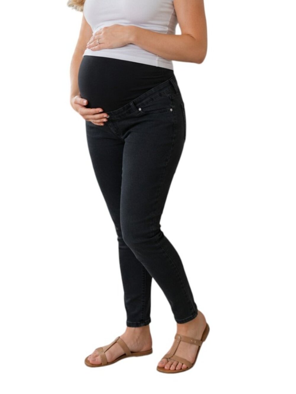 Asos Design Blue Black Maternity Ultimate Skinny Jeans, US6